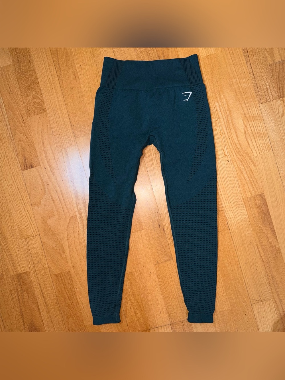 Gymshark Vital Seamless 2.0 Leggings Deep Teal Marl M Activewear Pilates Train